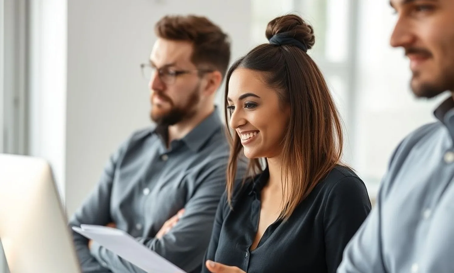 Team management workshop with premium coaching materials